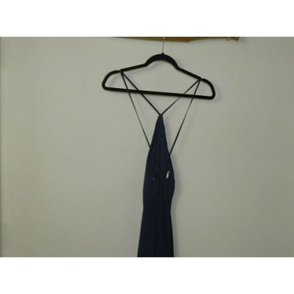 Lulu's Dress Blue Magic in the‎ Air Navy Blue Lace-Up Maxi Dress - Picture 2 of 7